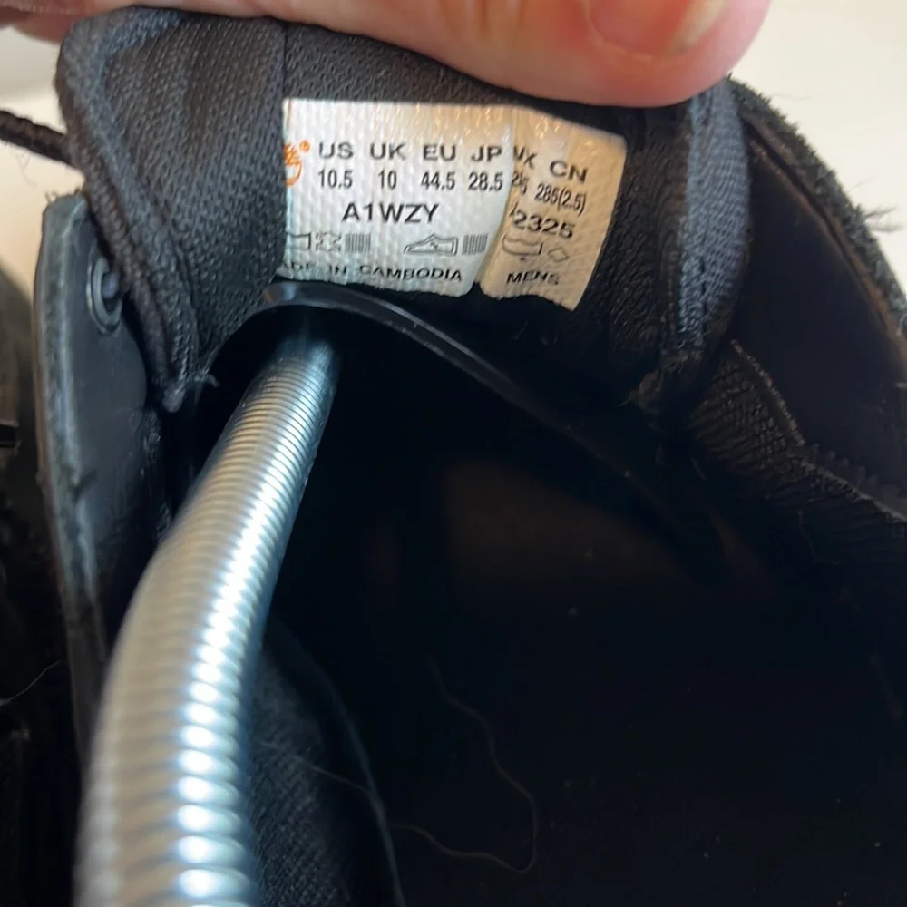 Timberland Men's Black Nubuck 3 Eye Lace Up Boat Shoe Size 10.5